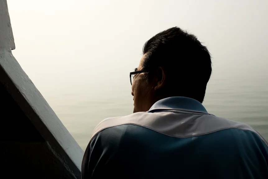 Riding the ferry to Jeju Island