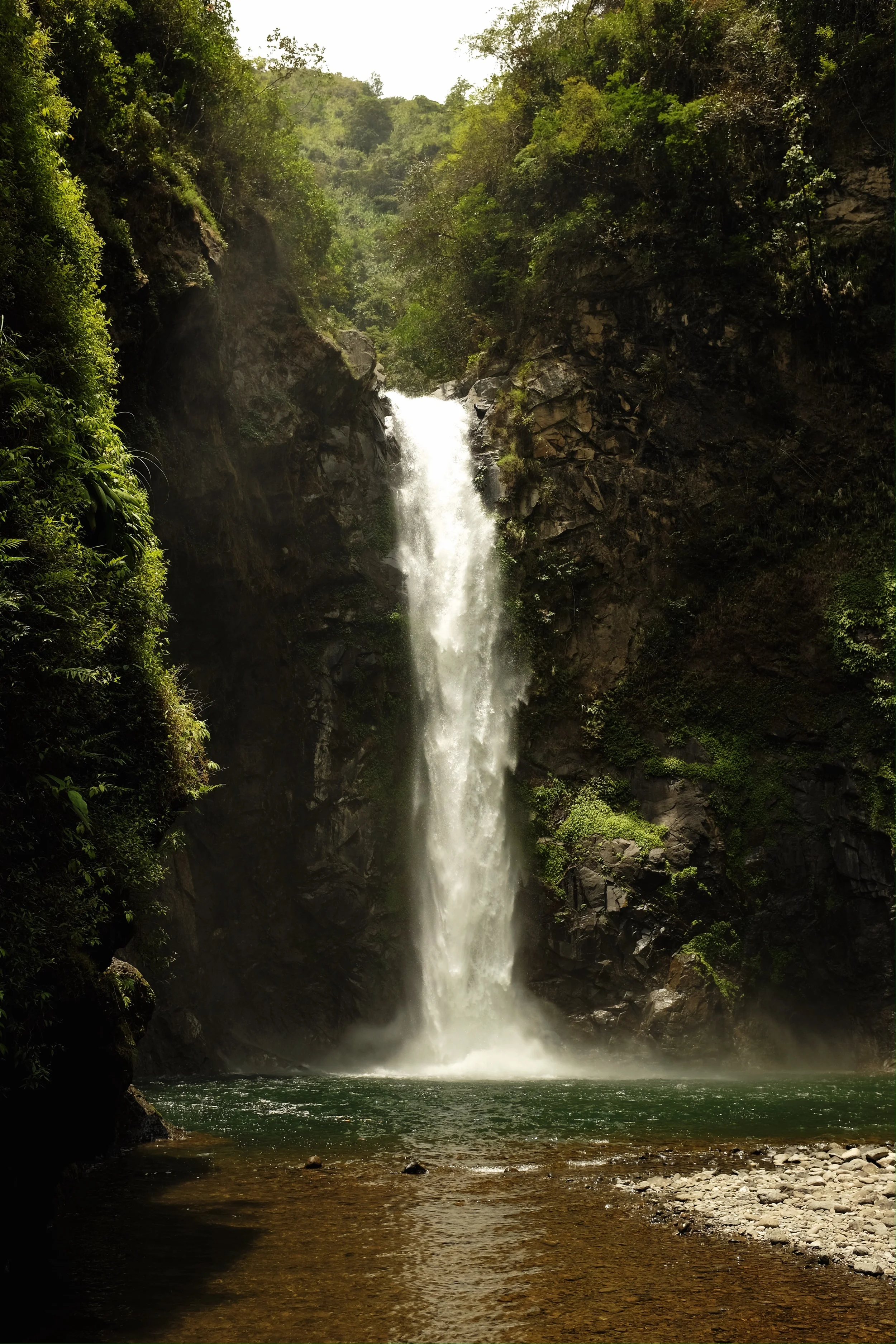 Tappia Falls. Cold swimming and beautiful views. Our treat after trekking through the rice terraces. 