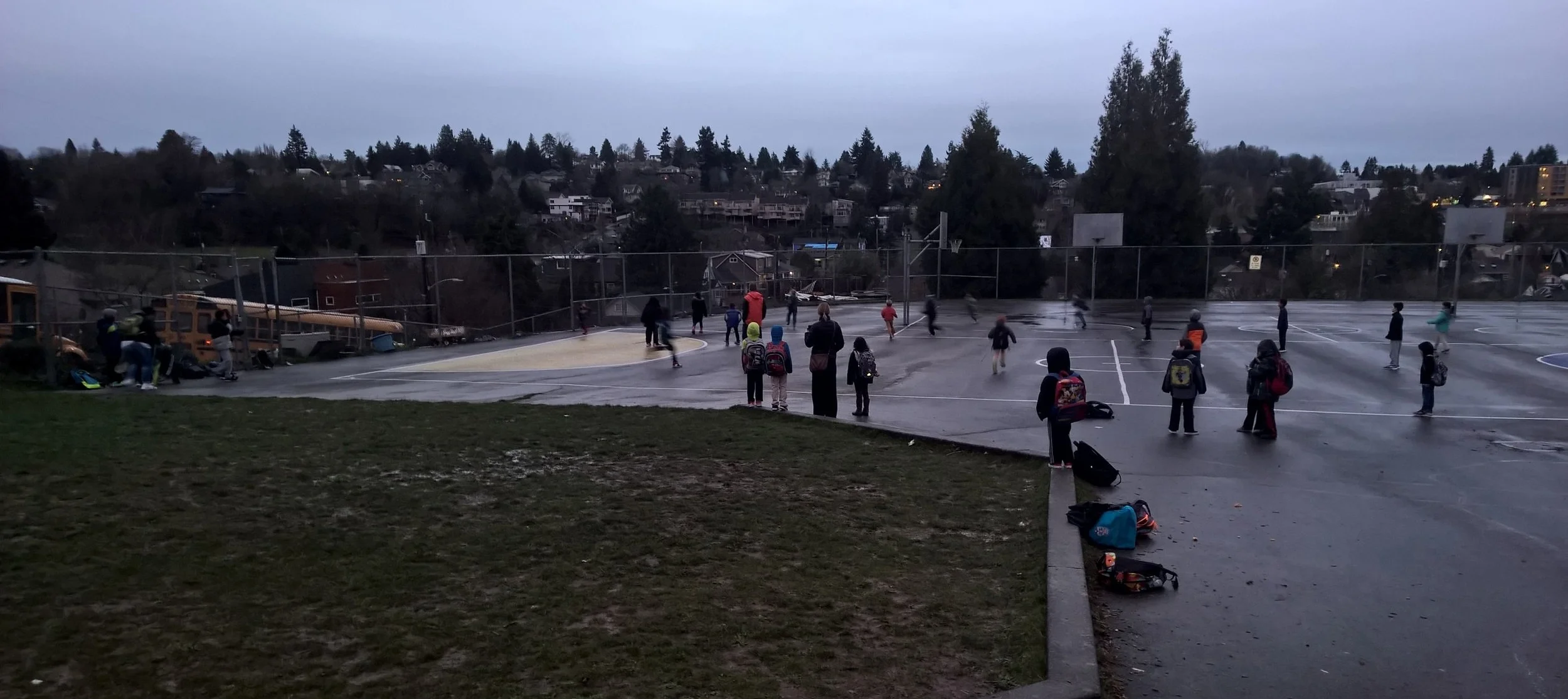 Typical Winter morning at the playground.