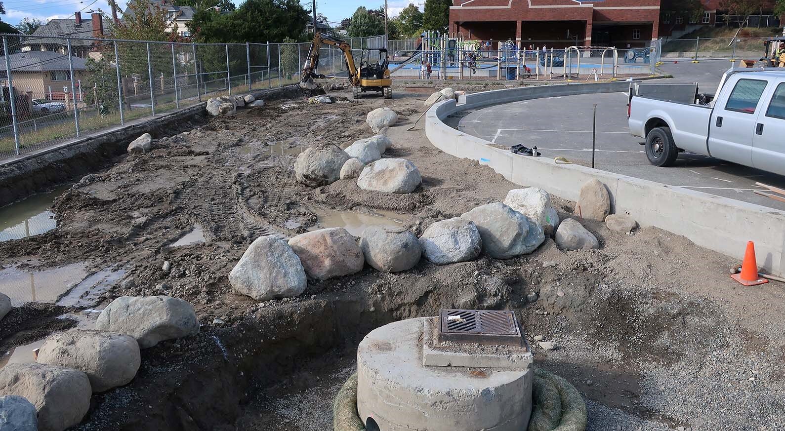 9/16/2019 - Stone Boulders in place!