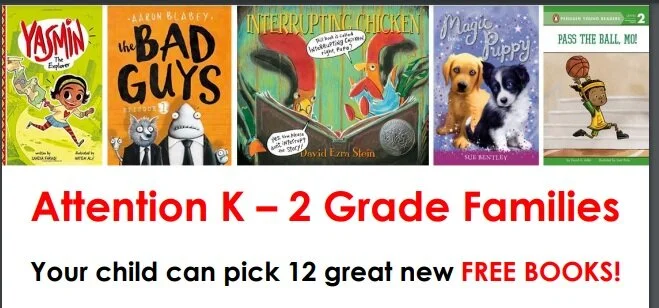 Attention K-2 families: free books for summer reading!