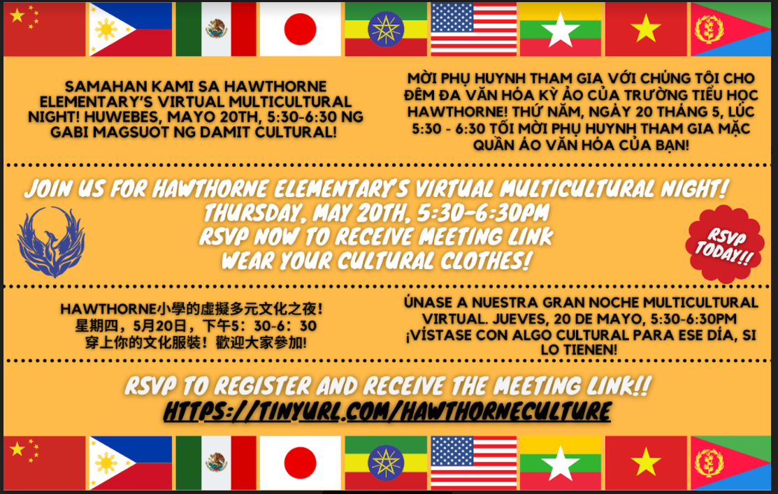 2021 Multicultural Night is Thursday May 20!