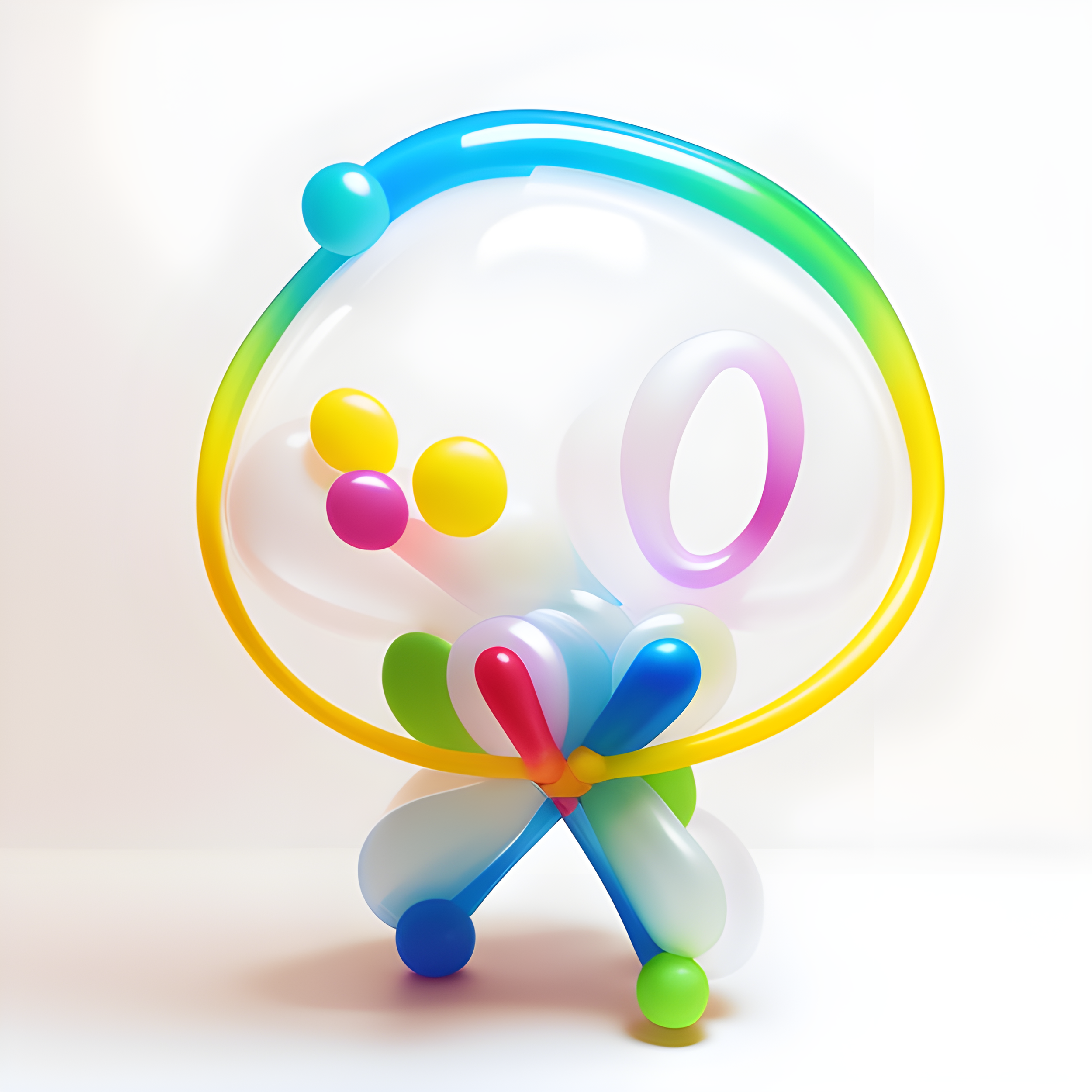 made from  inflated plastic and  balloons on a white background -12.png