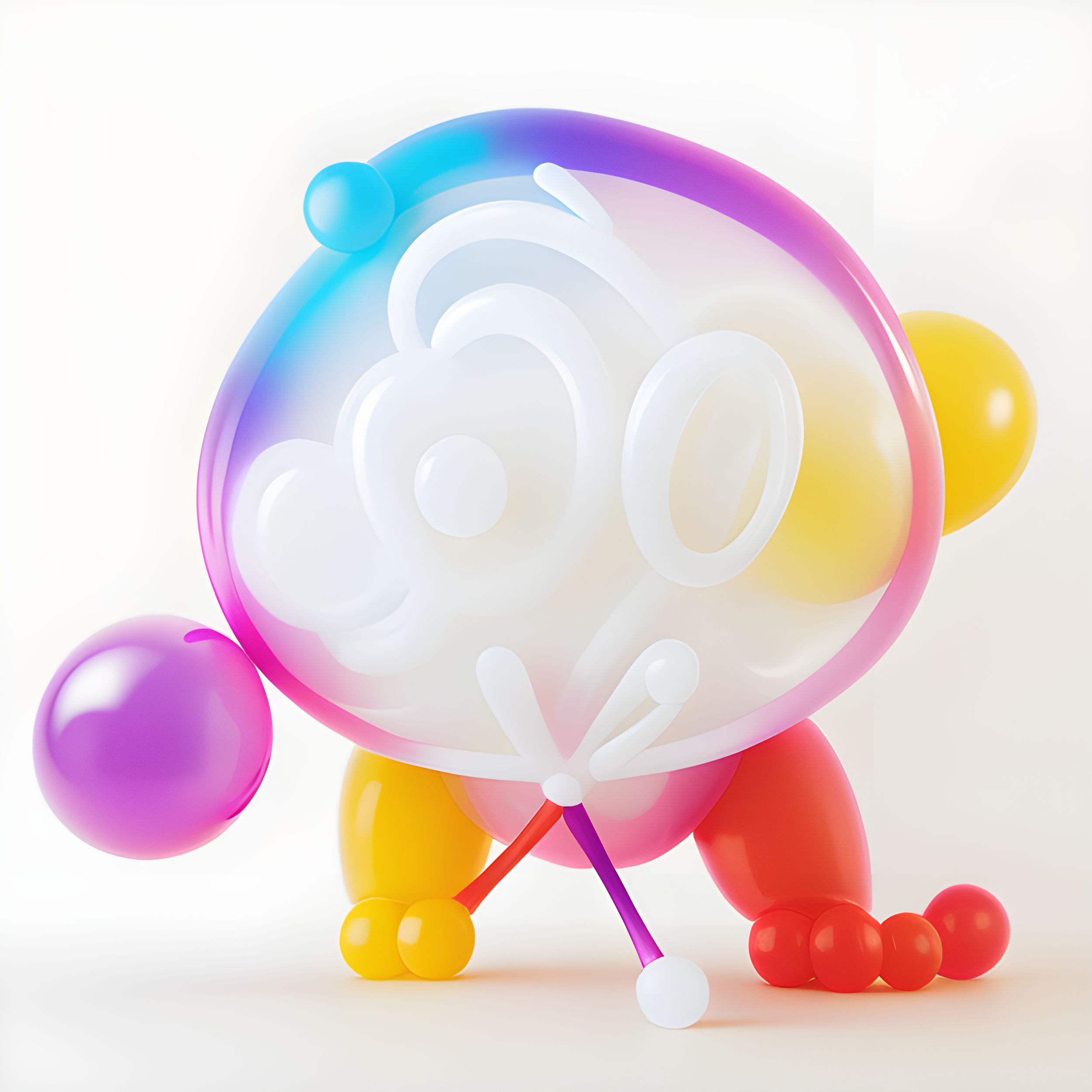 made from  inflated plastic and  balloons on a white background -14.png