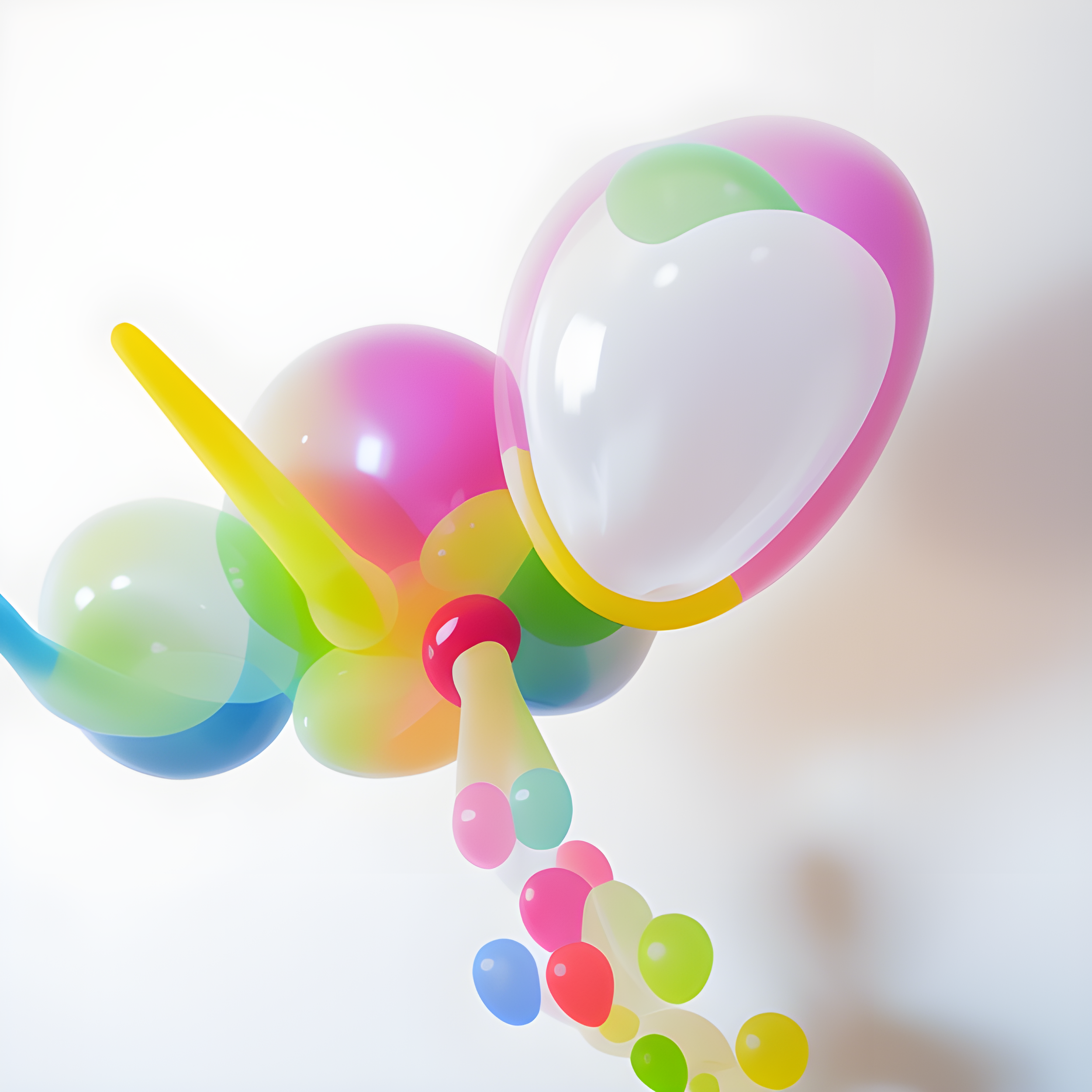 made from  inflated plastic and  balloons on a white background -4.png