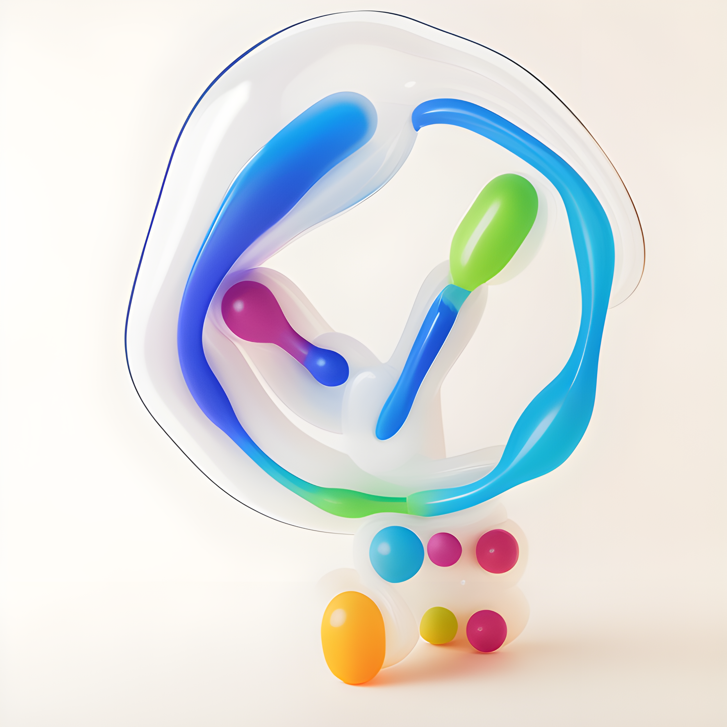 made from  inflated plastic and  balloons on a white background -11.png