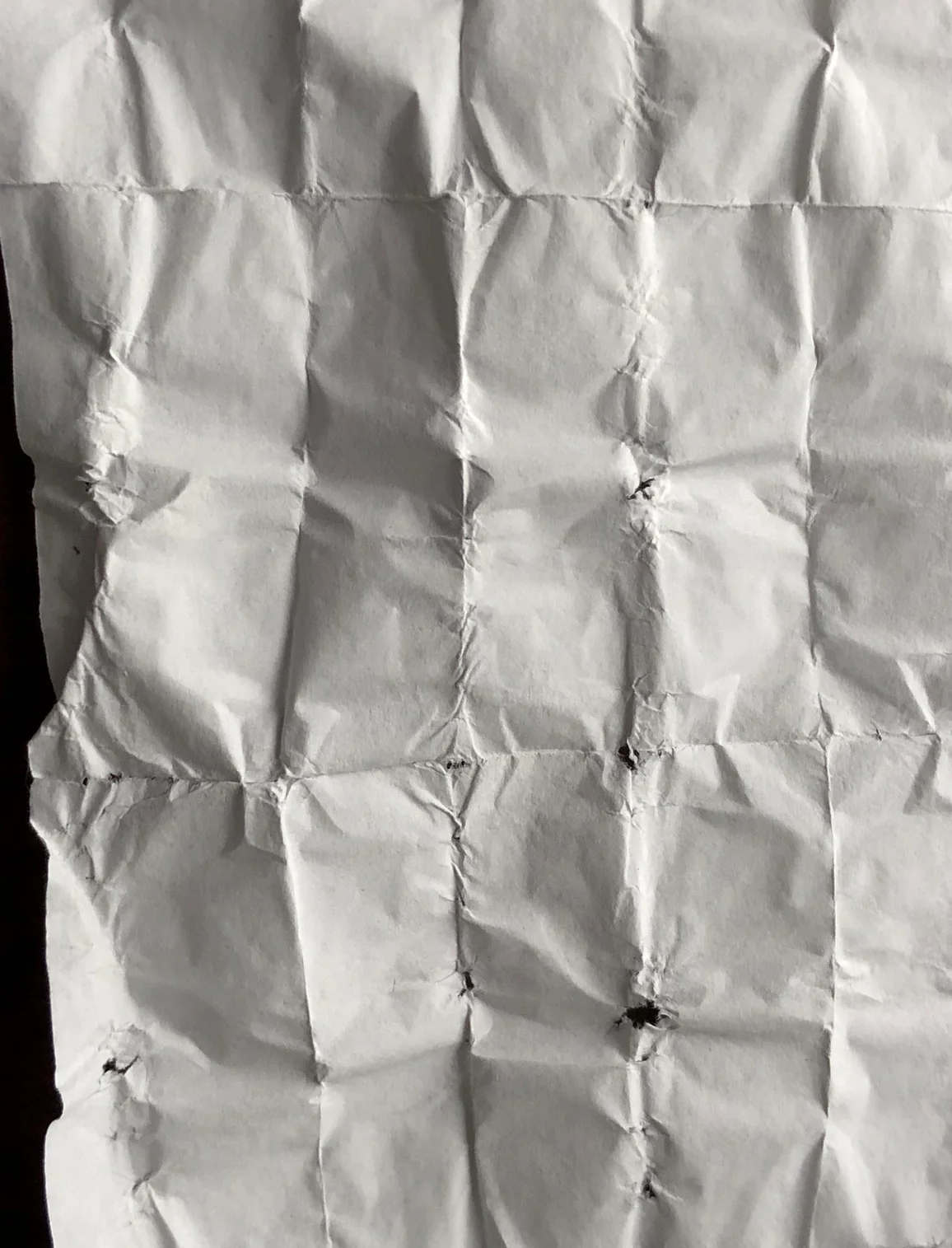 What happens when you write a reminder, fold it up, put it in your shirt front pocket, and then inadvertently put it in the wash.