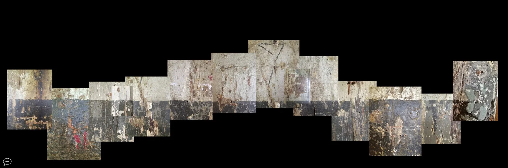 8. Mass MoCA Columns Reimagined, 2018. North Adams, MA (Digital Collage, 36” x 12”). Mass MoCA is a contemporary art museum within an old factory. There are huge columns throughout, each originally painted black up to 4-5 feet, then cream above. This collage pays tribute to the old columns. ©2018 Sean Walmsley;