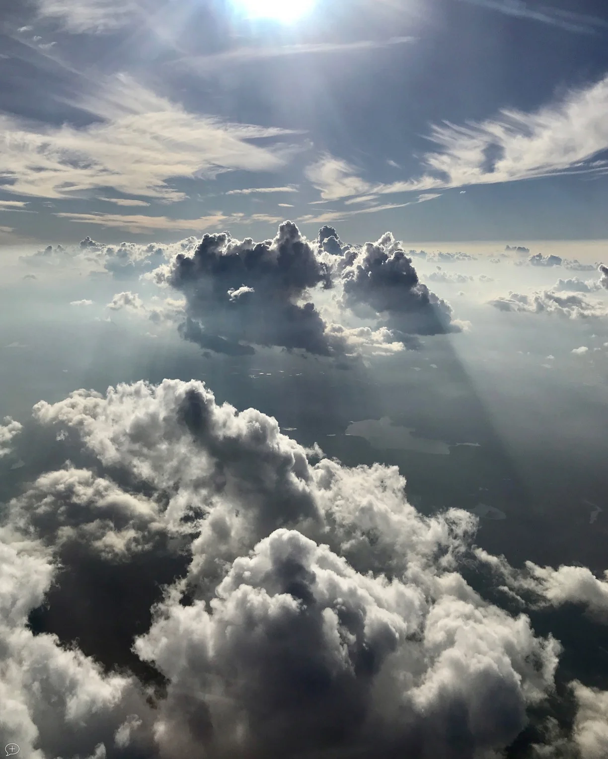 16. Clouds above the Appalachians , iPhone 7+, 2017. En route to Philadelphia. (Canvas Photo, 16” x 20,”). I’ve flown this route many times, but never seen such a display of clouds above us and below. Needless to say, it wasn’t a smooth flight. ©2017 Sean Walmsley