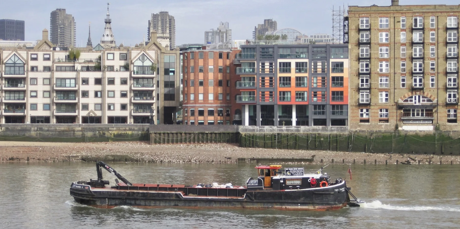 Barge on the River Thames in London, UK . ©2011 Sean Walmsley