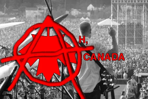 The Tragically Hip playing to pretty much the entire population of Canada.