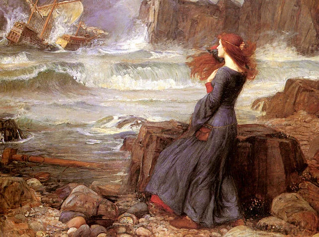 Miranda, a character in "The Tempest", a play by William Shakespeare, John William Waterhouse