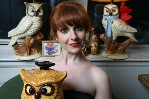 The author and her owls. 