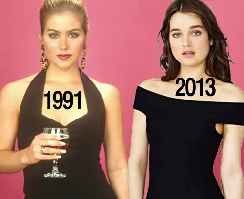 After 20+ years, the spandex and 'brows remain the same. 