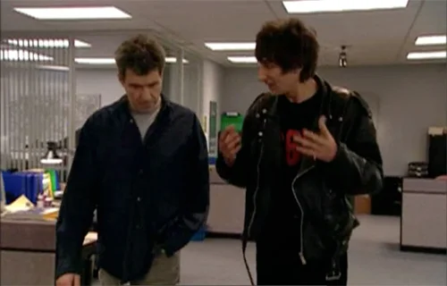 Finkleman with TV personality/producer Daniel Richler. Yes, even the cameos are Canadian. 