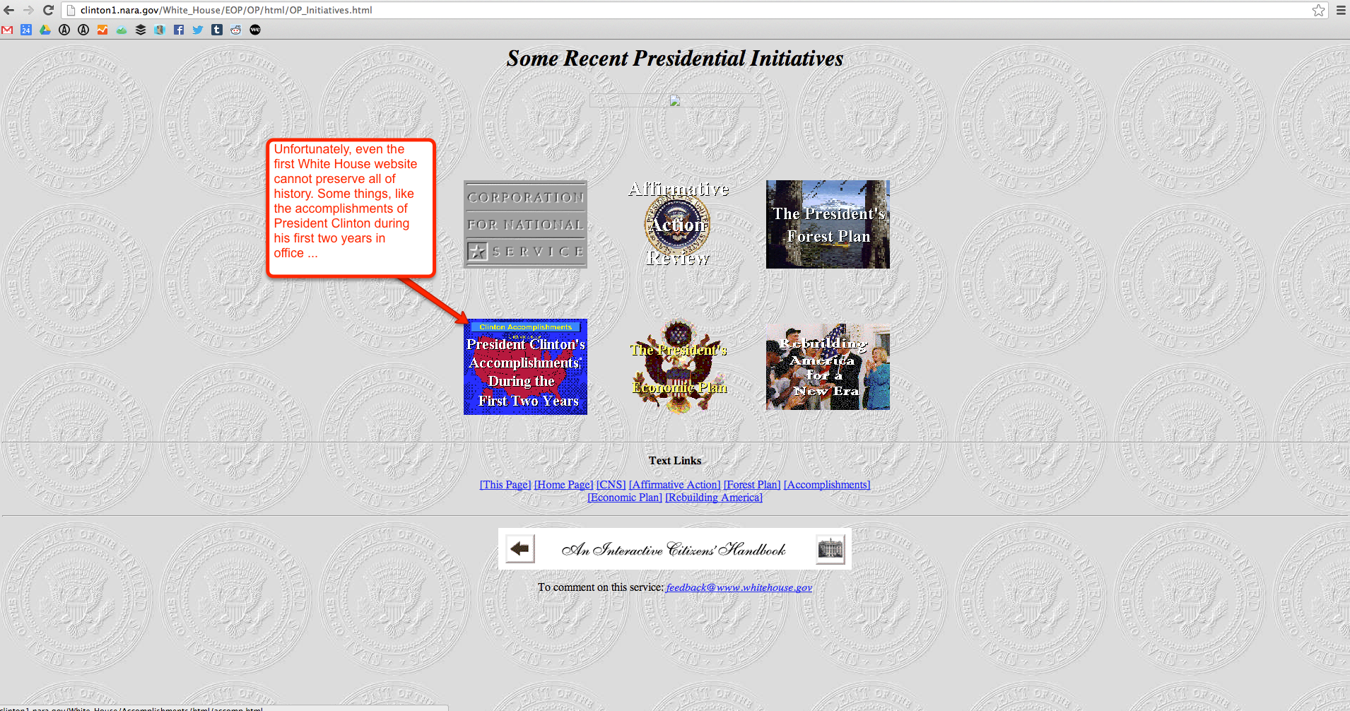 The First White House Website is Still Online — The Airship