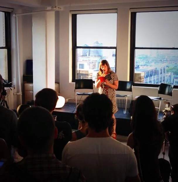 Lindsay Hunter reading at Studio-X New York (Credit: Photo courtesy of Robbie Imes )