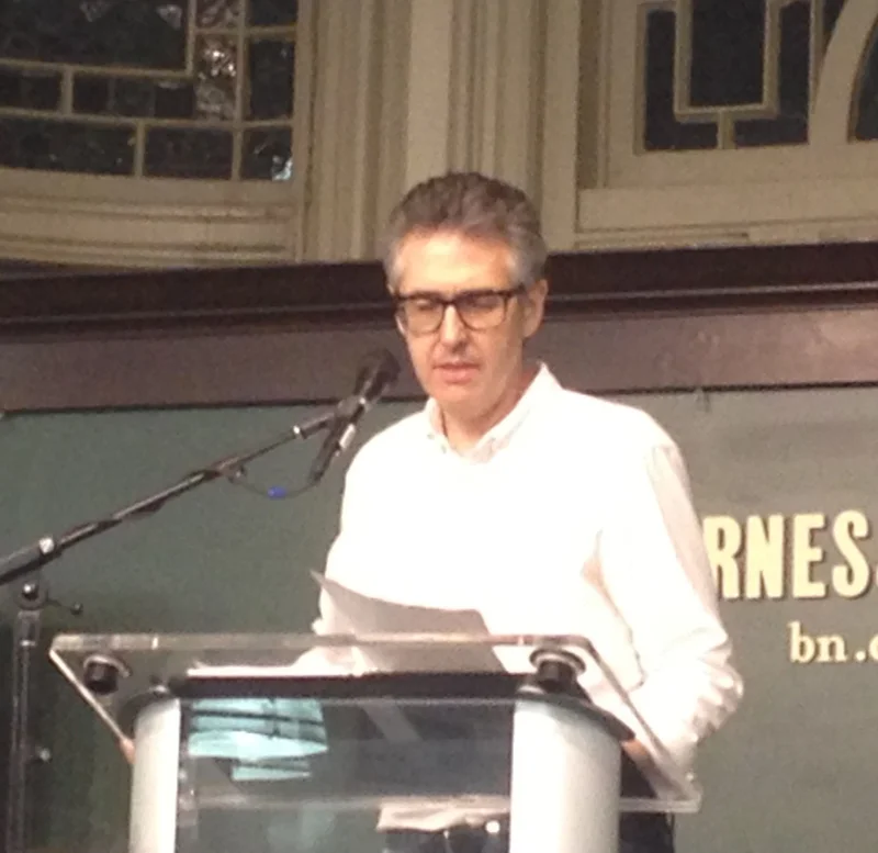 Ira Glass reading Love, Dishonor, Mary, Die, Cherish, Perish (Credit: Photo by author)