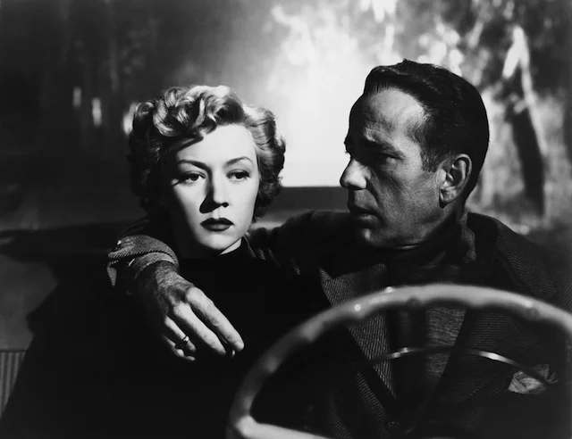 Gloria Grahame as Laurel Gray and Humphrey Bogart as Dixon Steele in In a Lonely Place