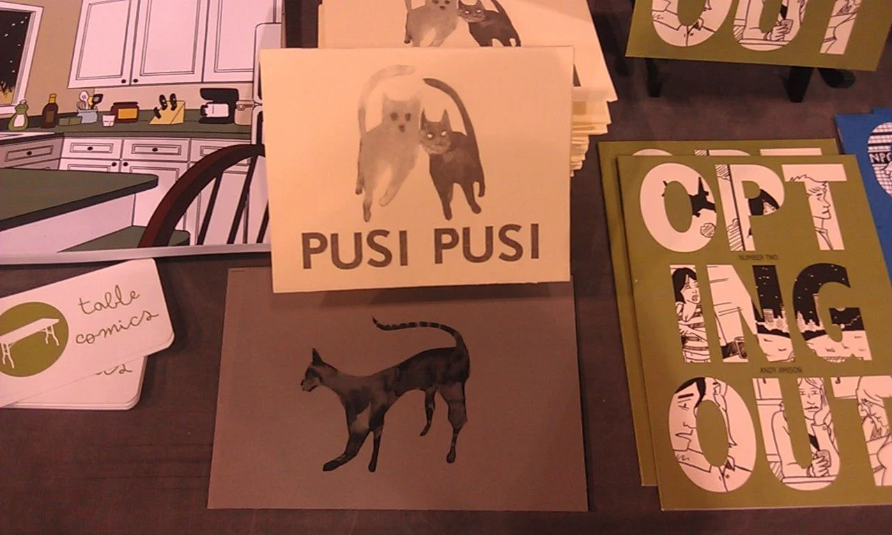 The author’s table at MoCCA Fest (Credit: Photo by author)