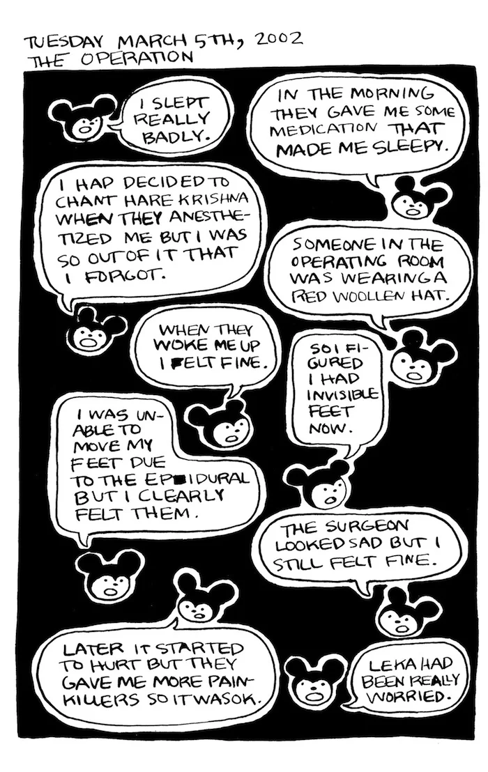 Page from I am Not These Feet (Credit: Image courtesy of Kaisa Leka)