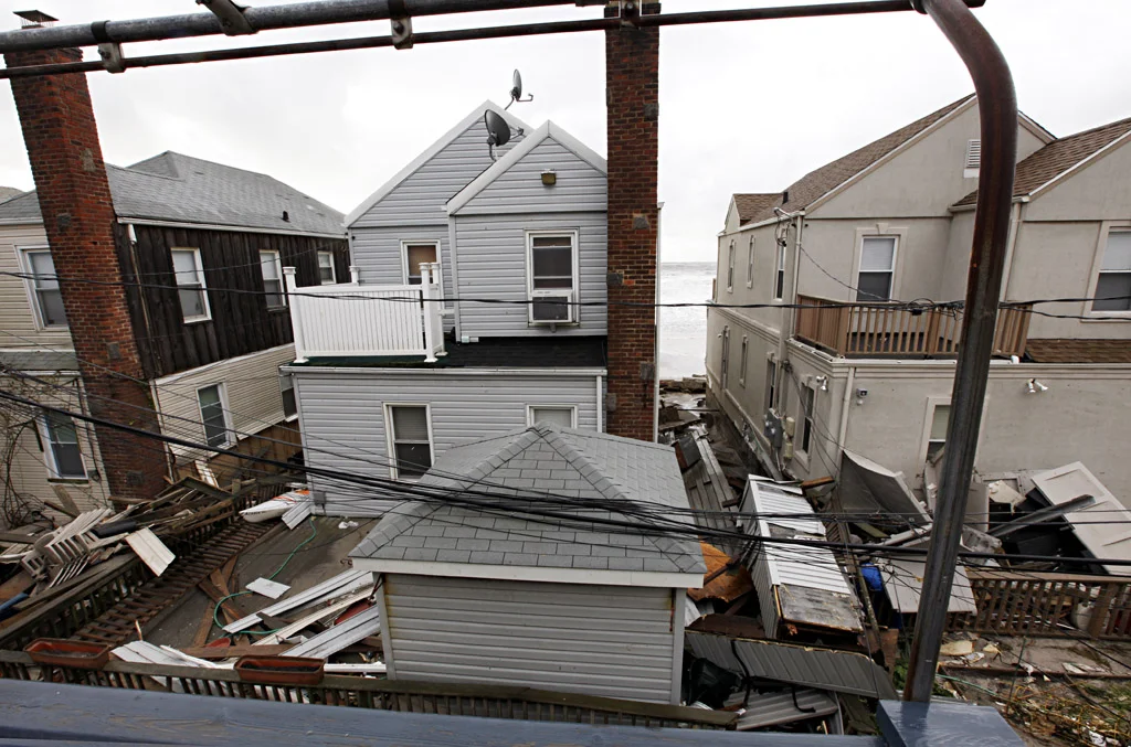 The view from Larry Racioppo’s deck at his home in Belle Harbor, Queens following Hurricane Sandy (Credit: All photos by Larry Racioppo)