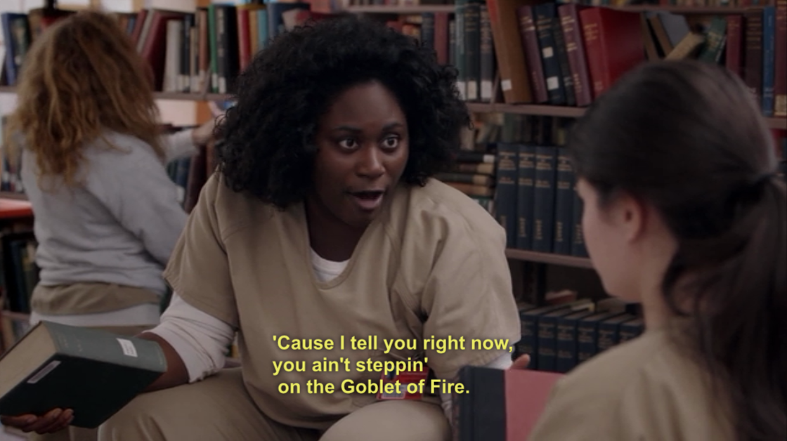 One of Orange is the New Black ’s less realistic moments (via Books of Orange is the New Black )