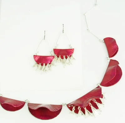 one-of-a-kind necklace with matching earrings
