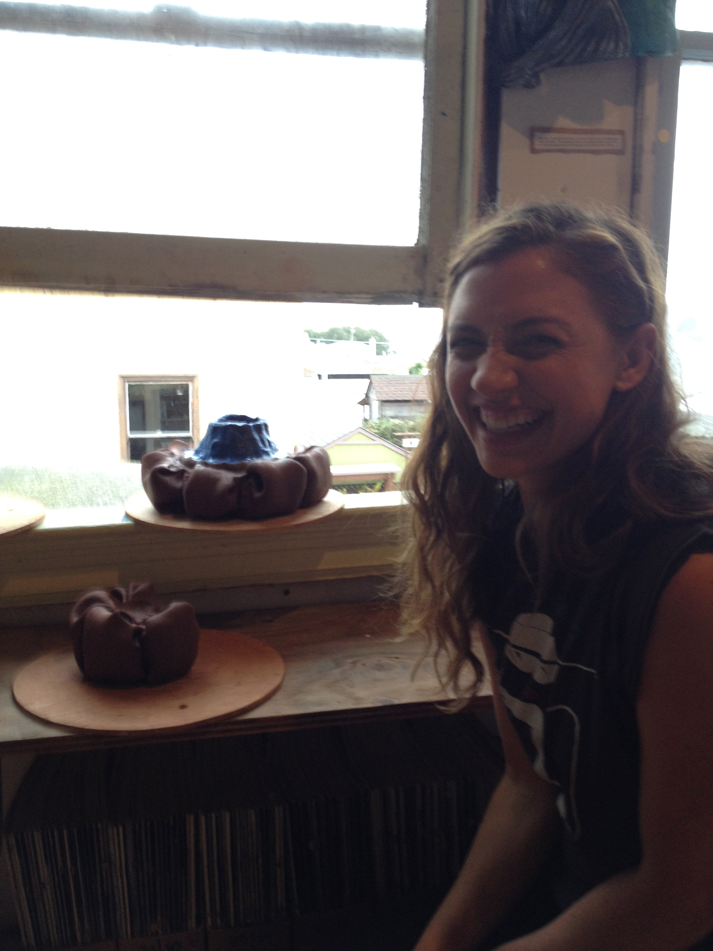 Laura Miller and her sculpture!