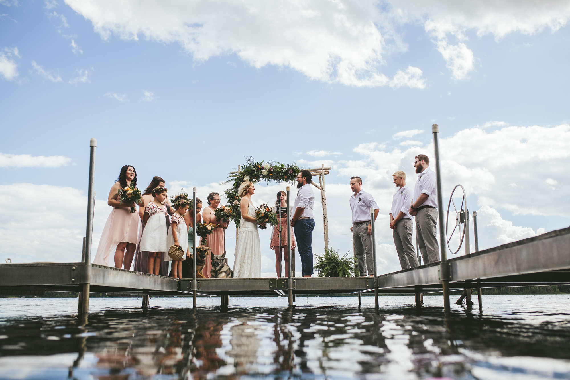 Brandon werth northern minnesota wedding photographer lake ceremony