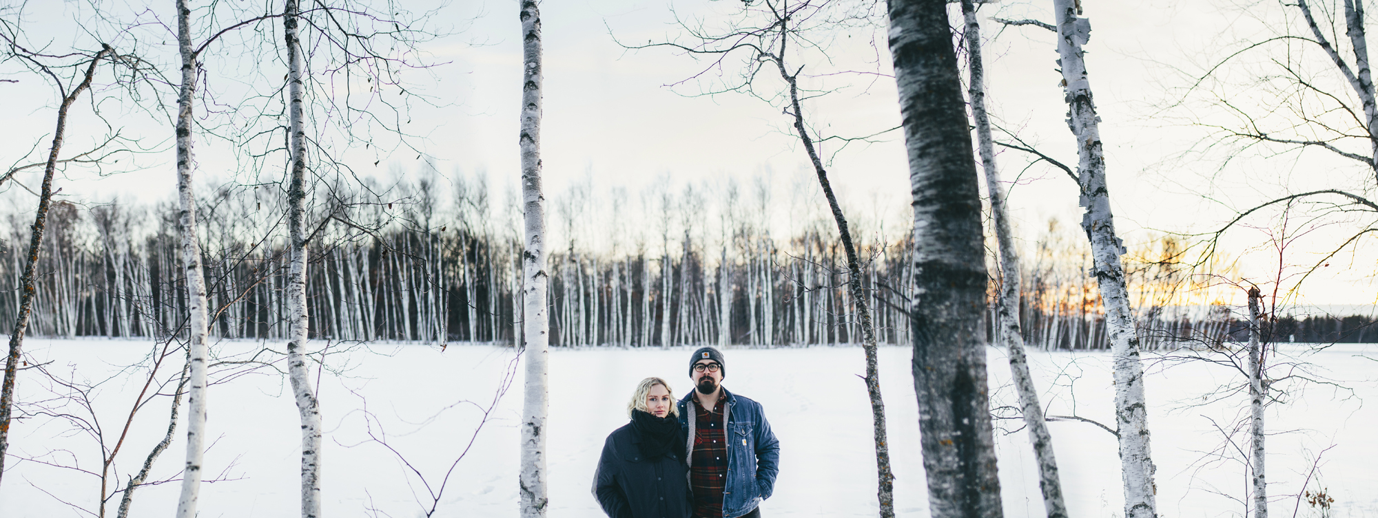 Brandon werth northern minnesota wedding photographer winter engagement session