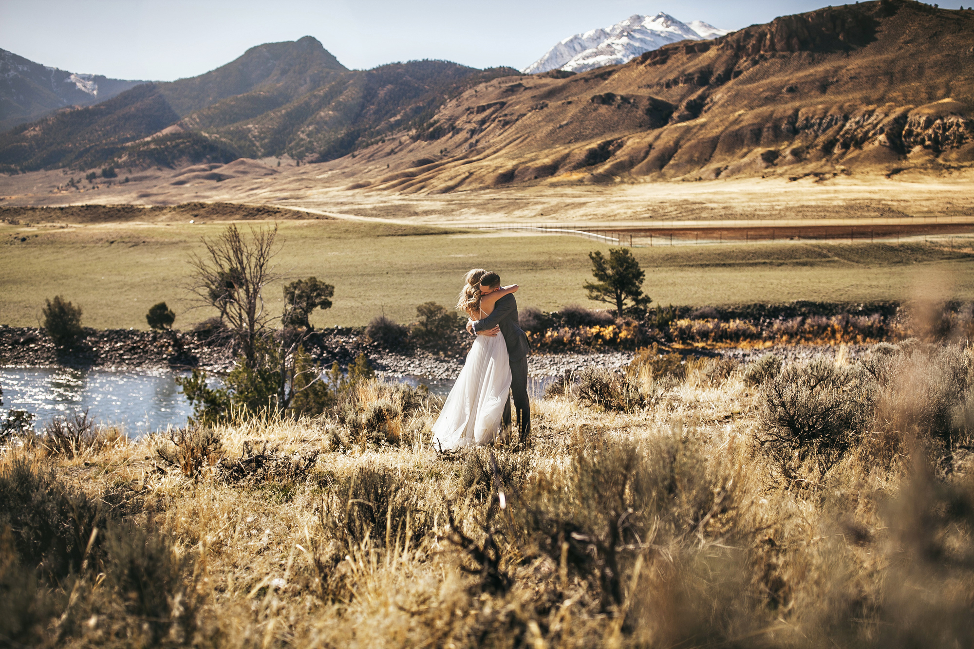 yellowstone national park wedding gardiner montana first look wedding photography brandon werth