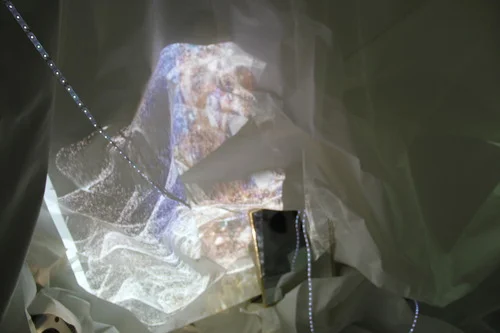 Space_Attractor installation that changes shape with users sounds. 