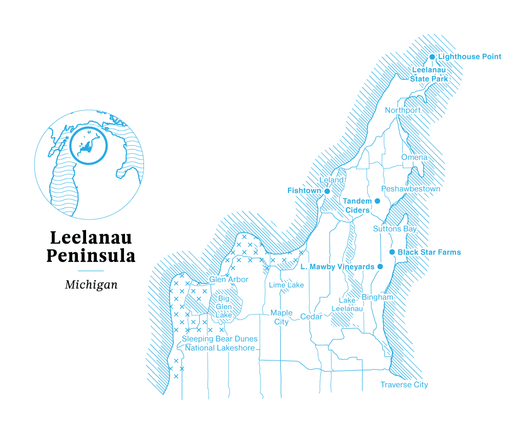 Map for Martha Stewart Living's first redesign issue. Totally ripped off style. Click for a larger version.