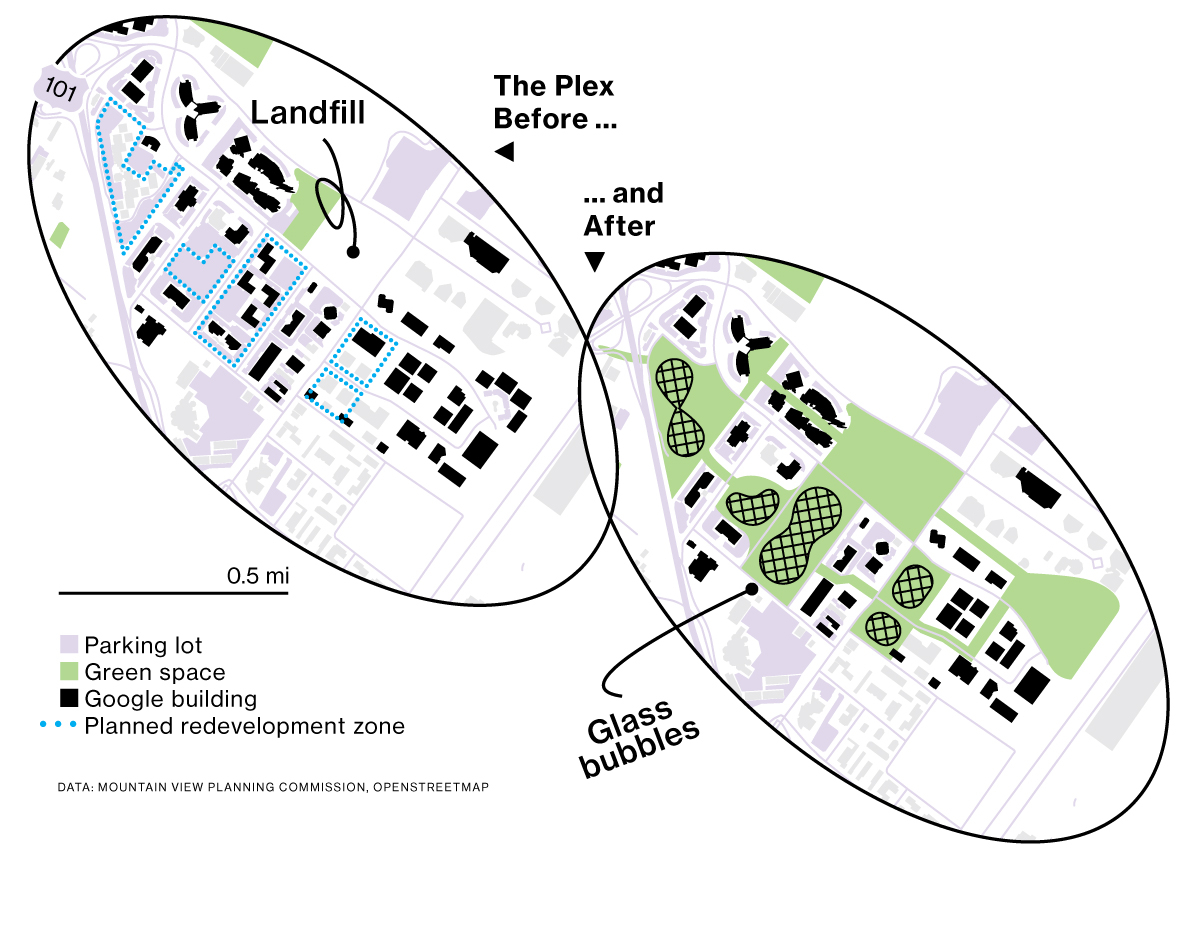 Quick map of Google's new monstrosity.