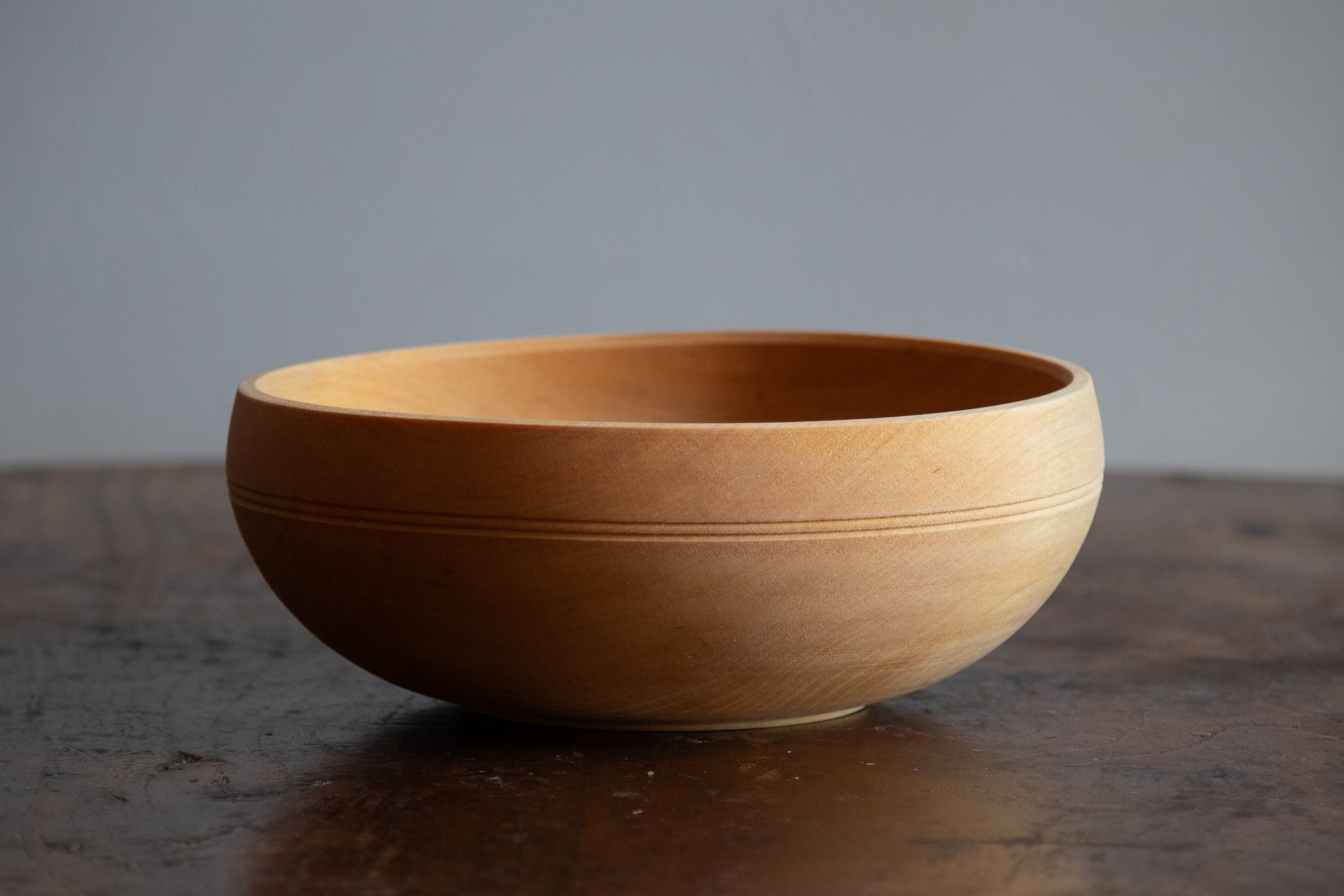 Wooden Bowl — Natural C ~8.75in w x 3.25in h