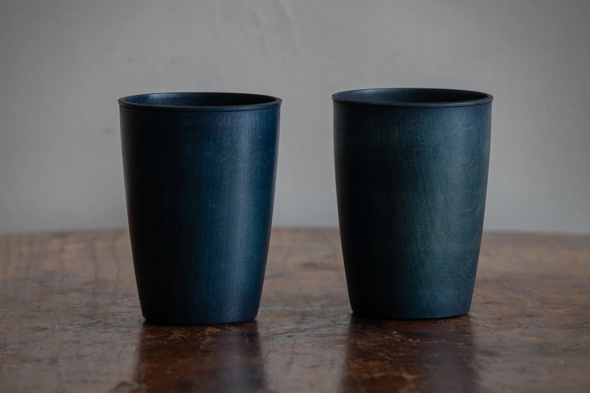 Wooden Travel Cup—Sukumo Indigo Dyed