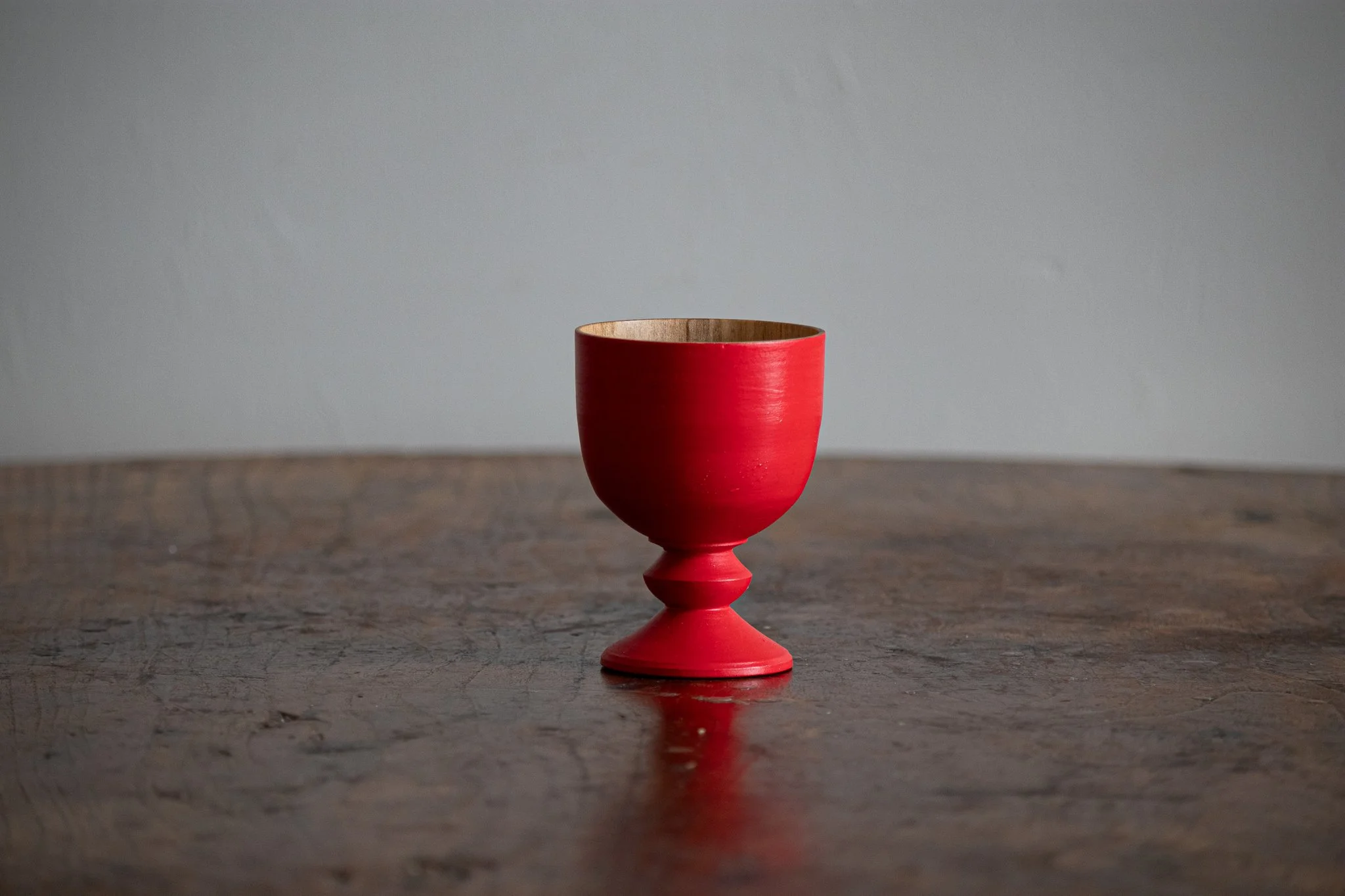 Wooden Goblet—Cherry Red