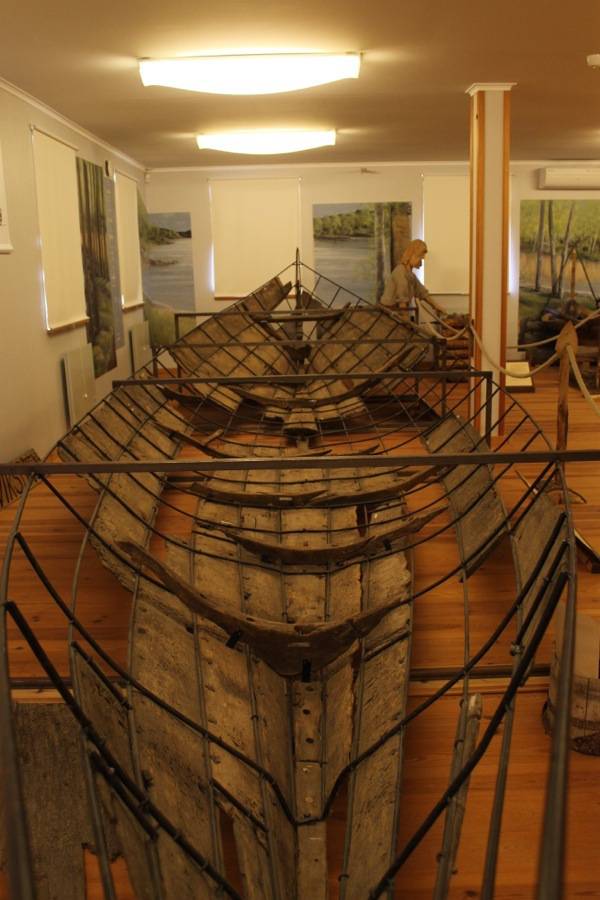  This is the best preserved Viking era boat in all of Sweden. Pretty cool. Boats like this were sailed to Russia during the viking era. 
