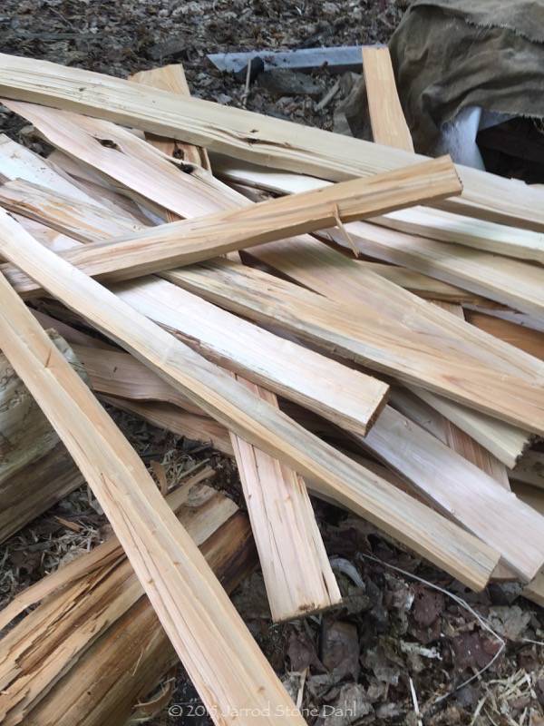Cedar ribs rough split