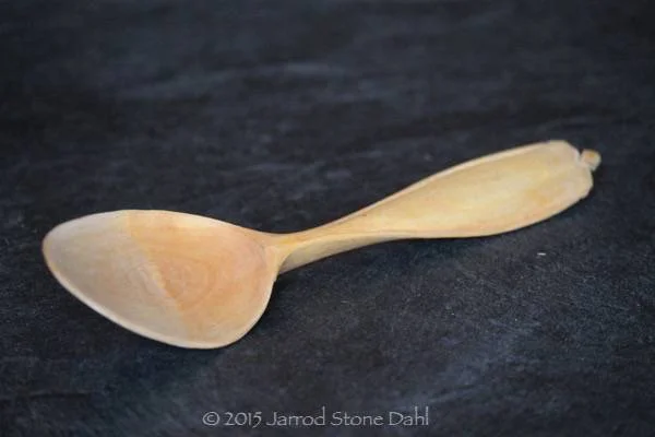 Derek's sweet spoon with a few carefully chosen engraved lines