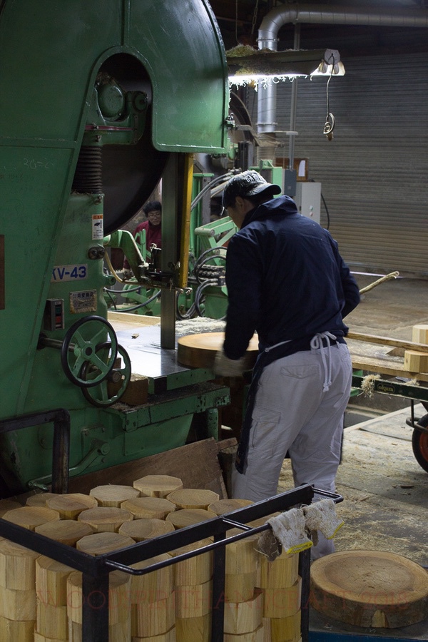 Band sawing out rough shapes