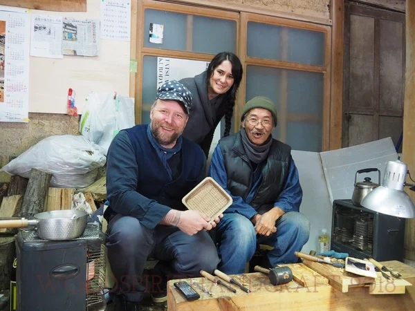We visited his workshop and he gave me one of his trays.
