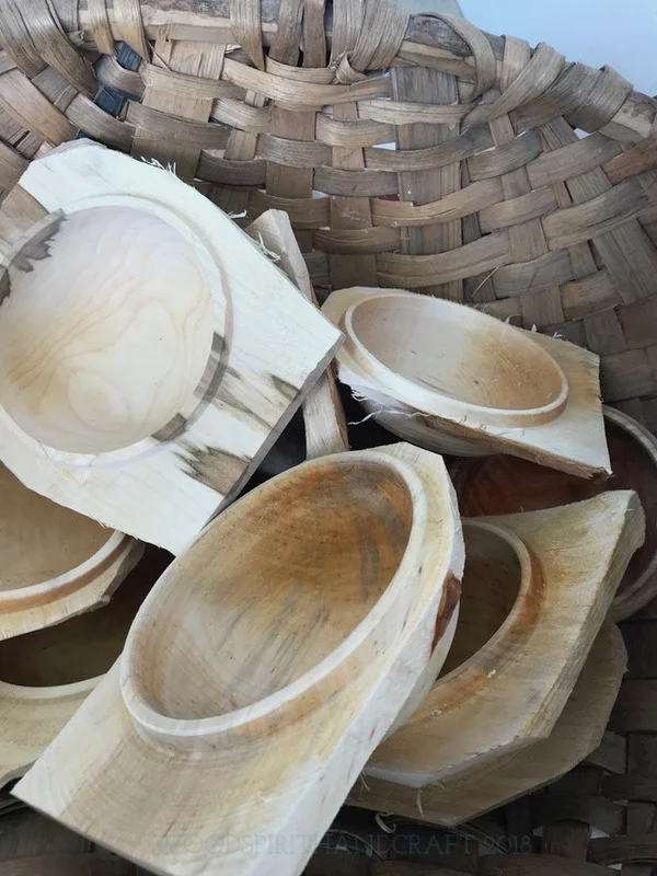 BOWLS WAITING FOR CARVED HANDLES