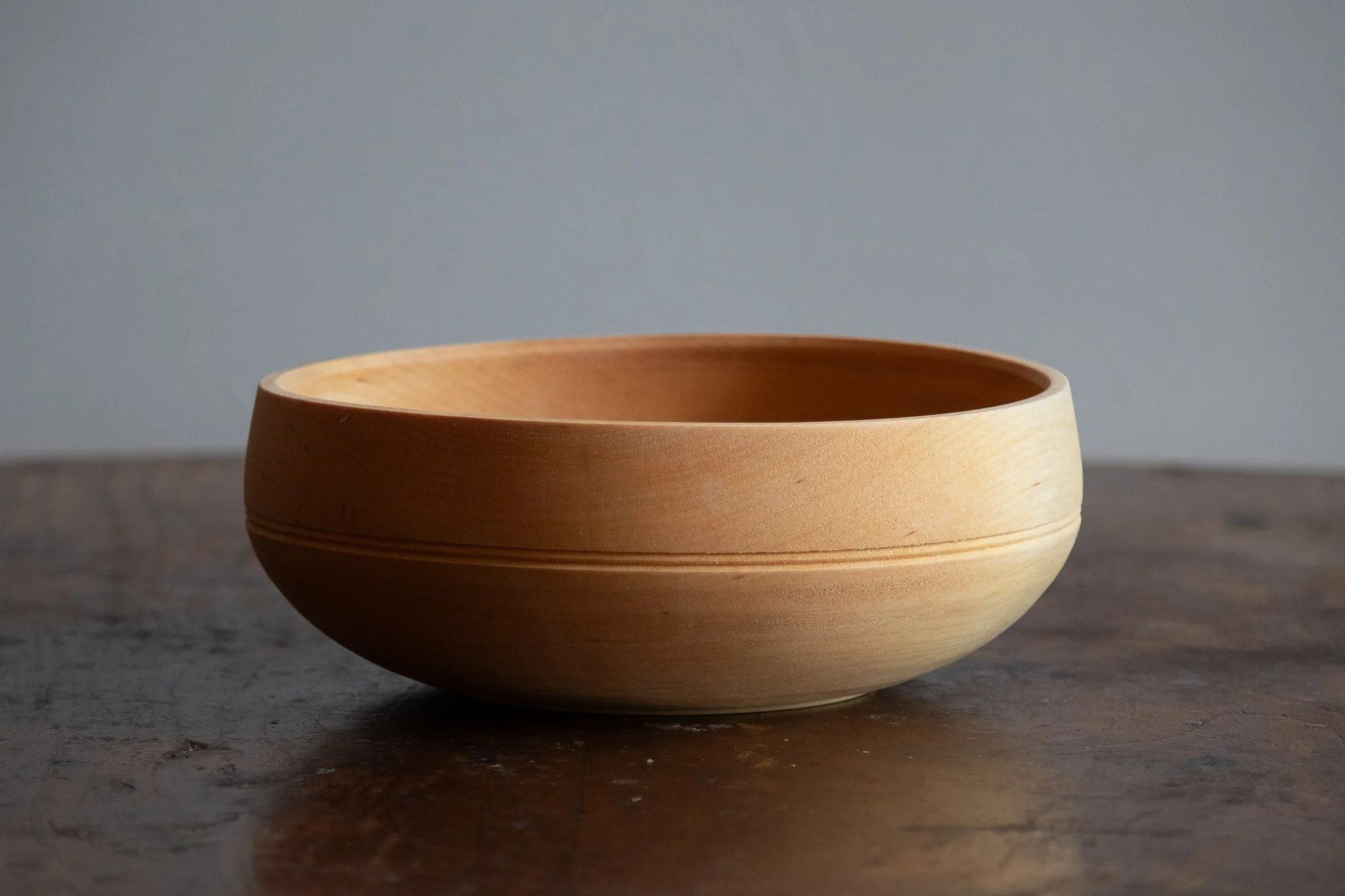 Wooden Bowl — Natural A ~8.5in w x 3.25in h