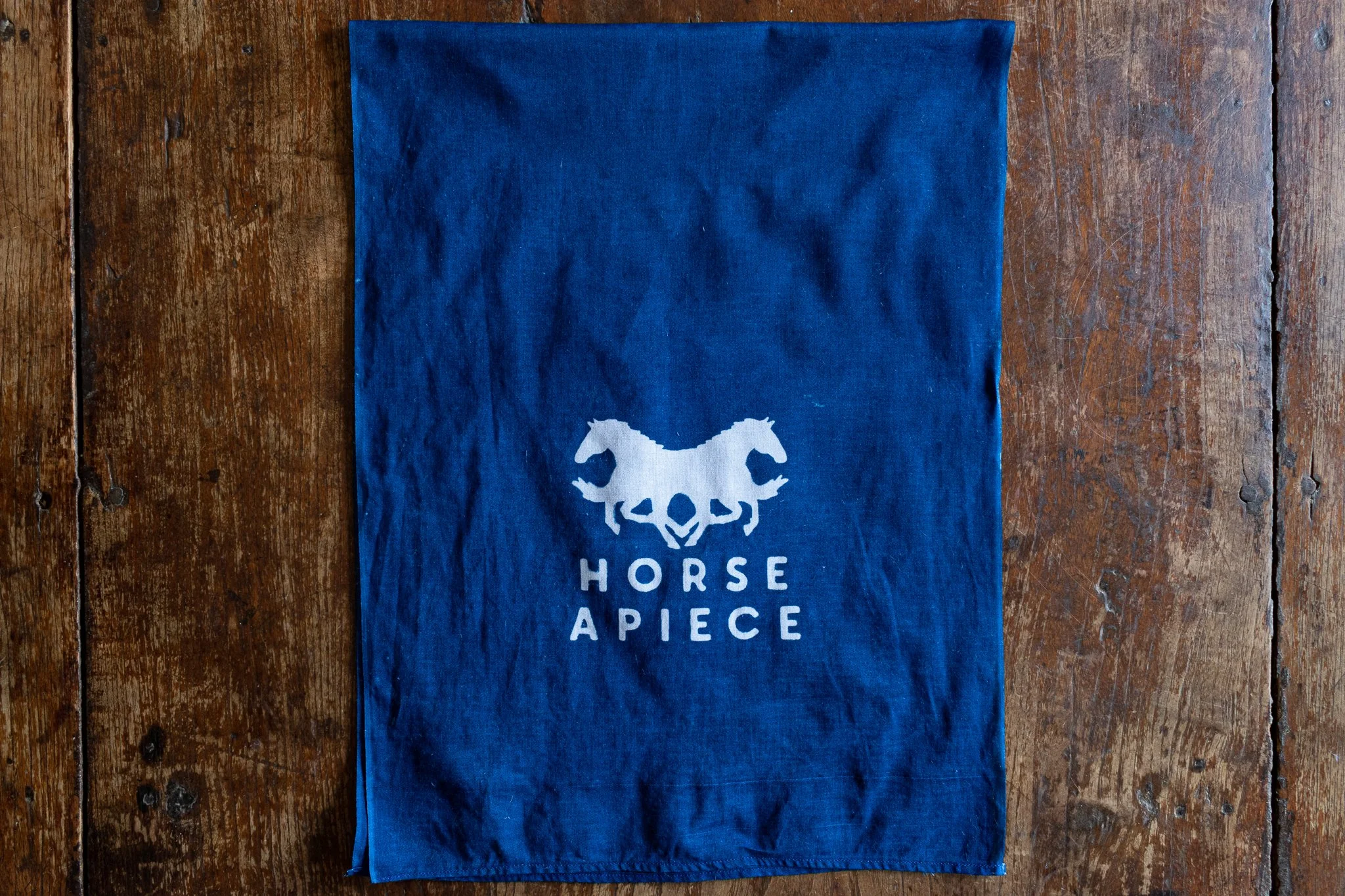 Horse Apiece Indigo Tenugui