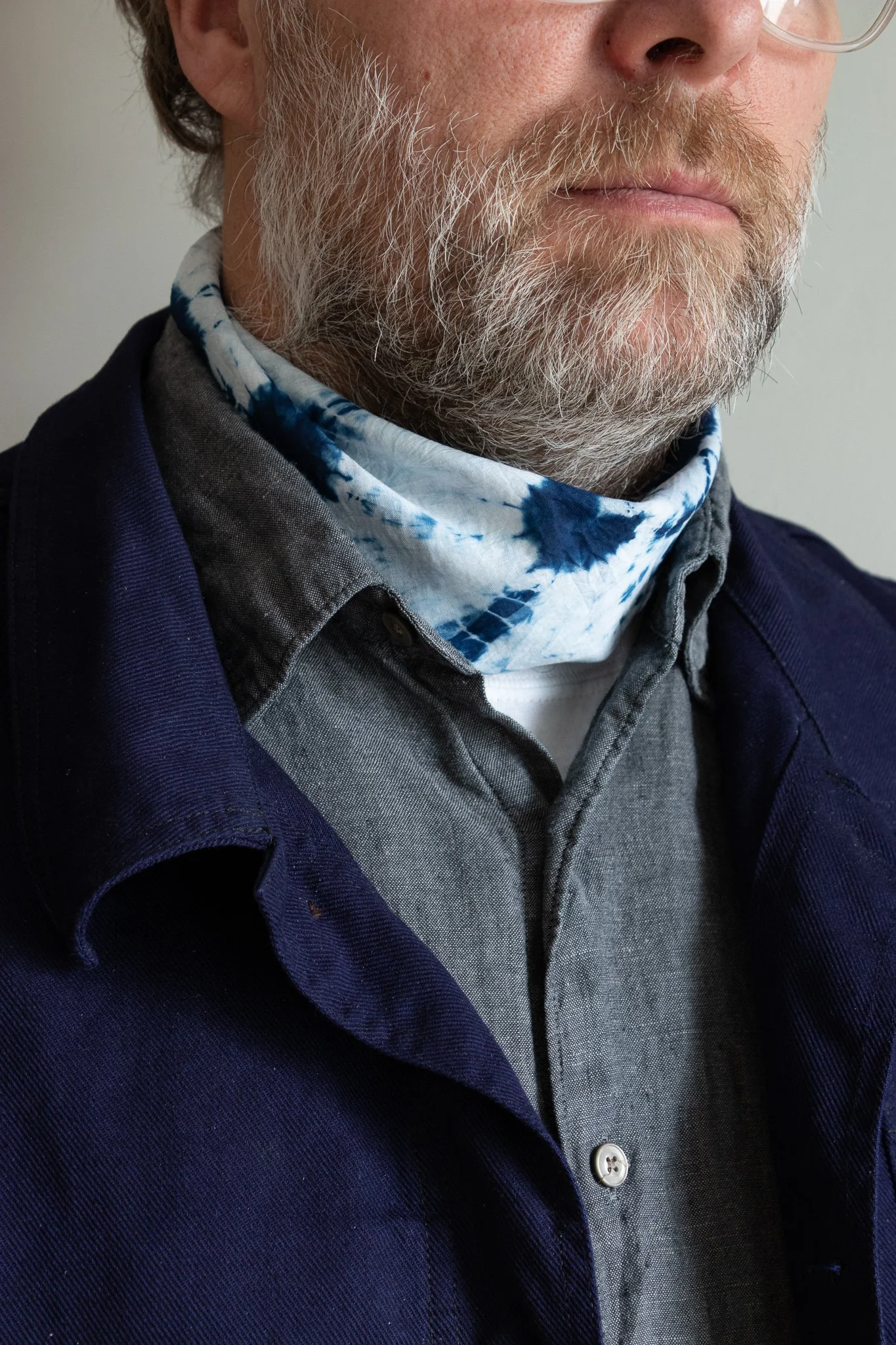 Indigo Hinode Sunrise Cotton Lawn Squares