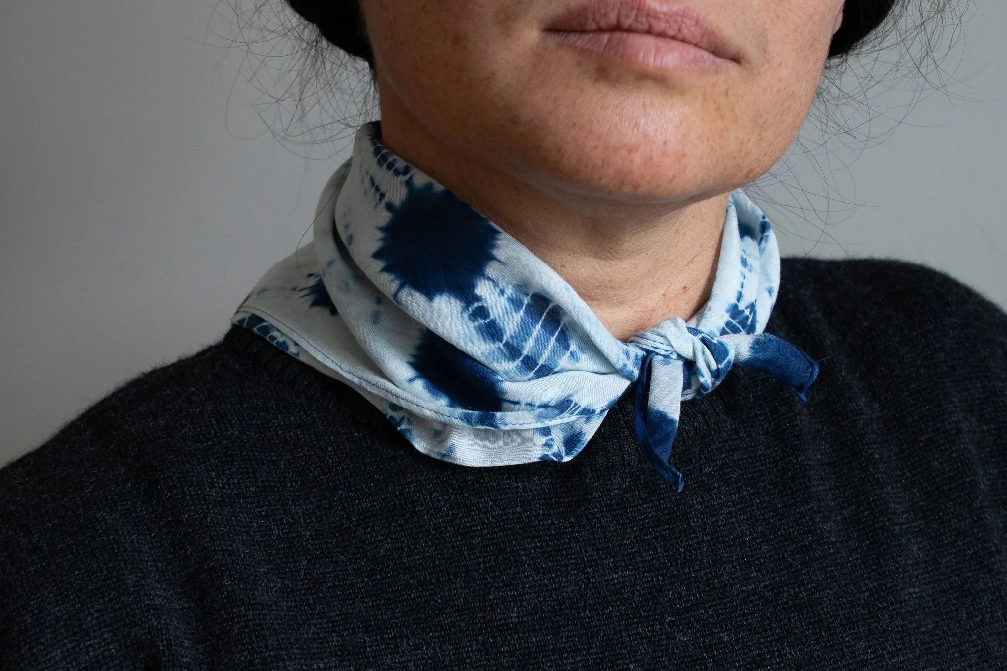 Indigo Sunrise/Hinode Silk & Cotton Square