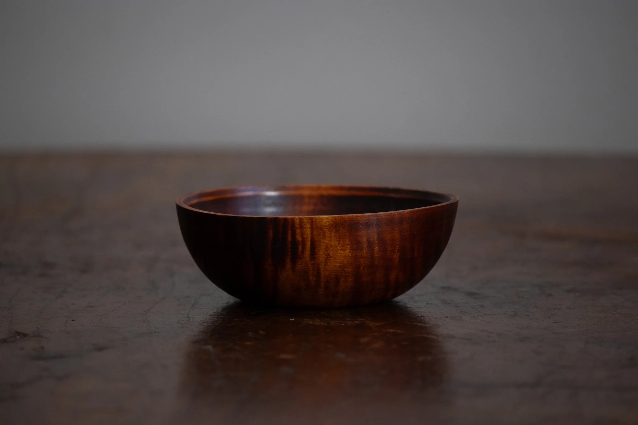 Urushi Lacquer Bowl B ~4.5in x  1.5in, figured