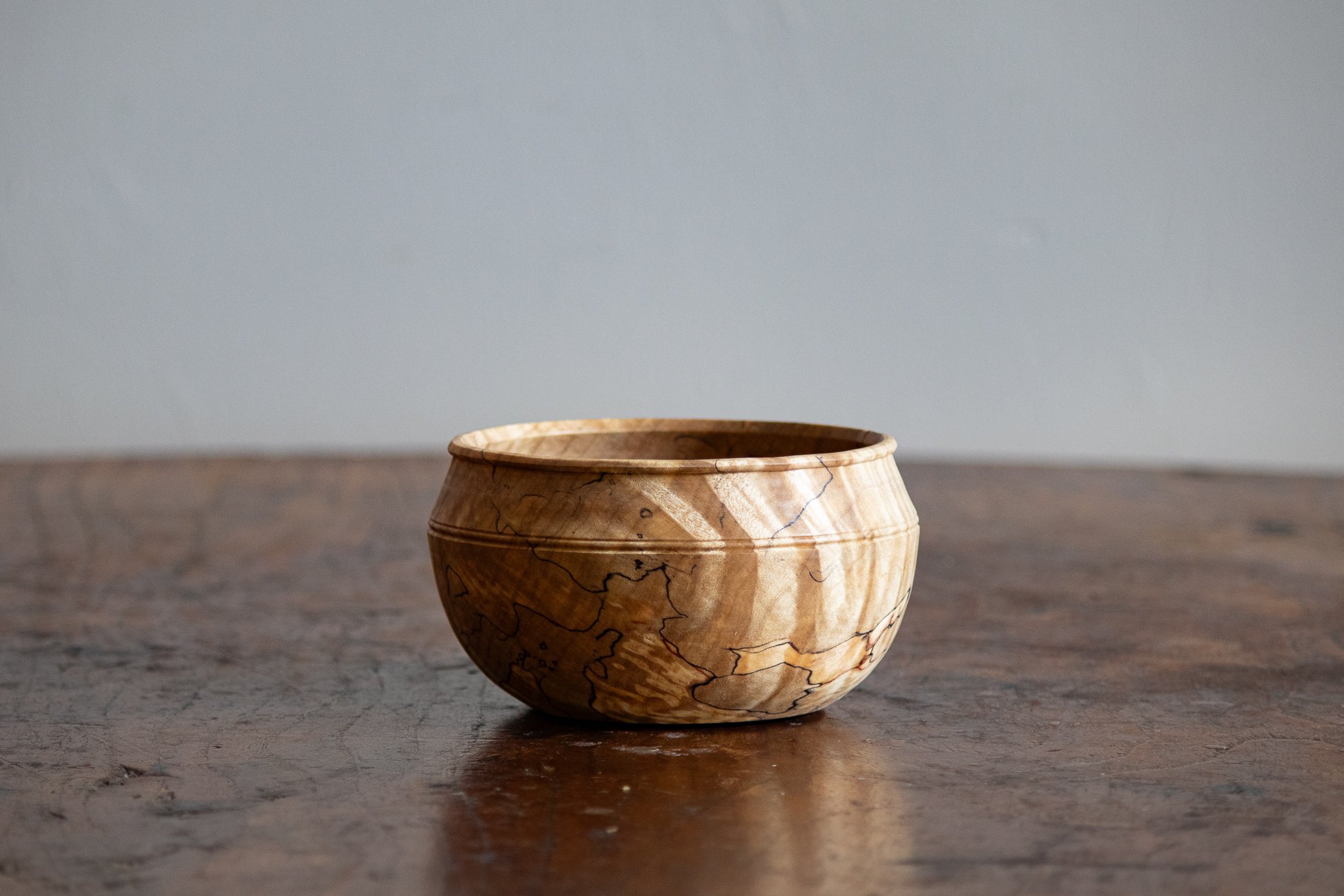 Ale Bowl—Spalted and Figured ~4.25in w x 2.5in h